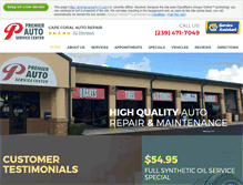 Tablet Screenshot of premierautoofswfl.com